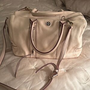 Tory Burch Light Beige Leather Satchel